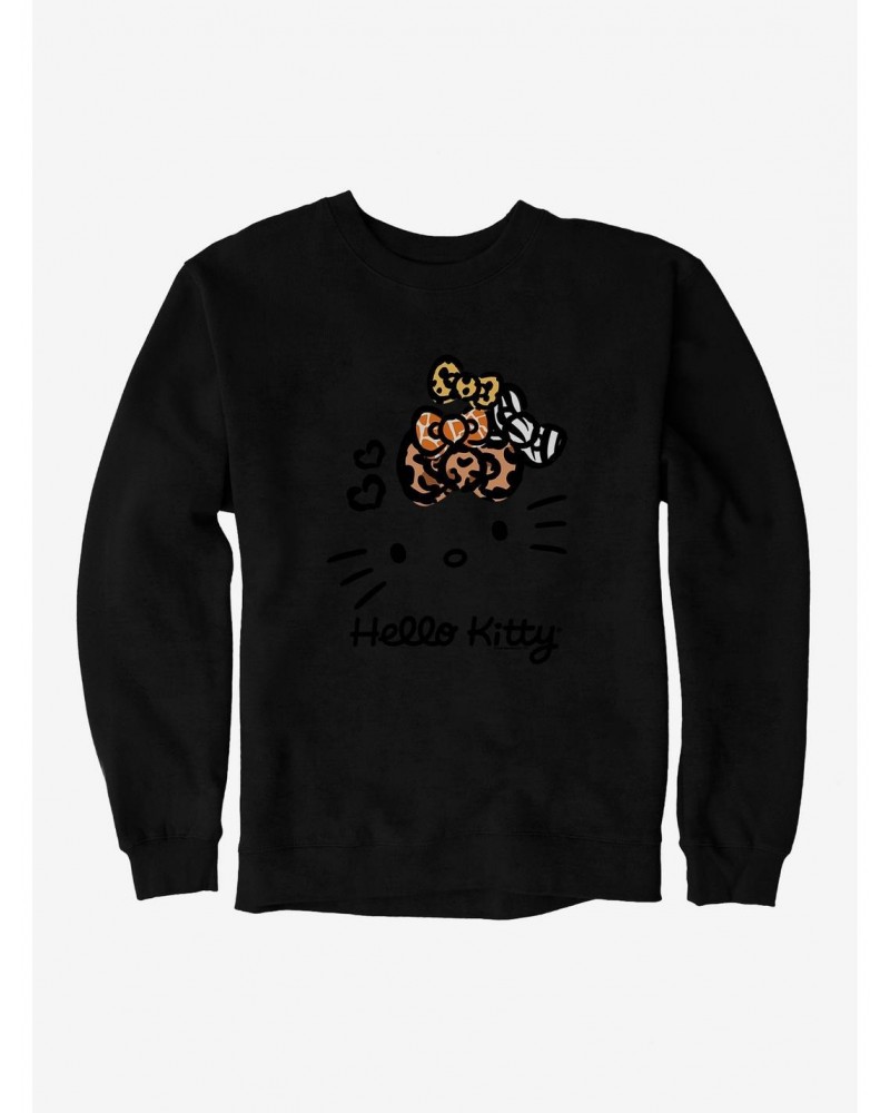 Hello Kitty Jungle Paradise Stencil Logo Sweatshirt $11.22 Sweatshirts