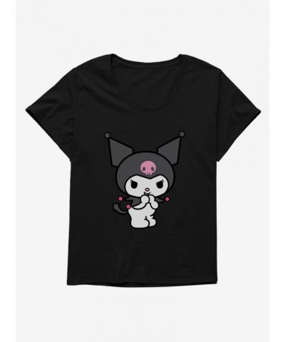 Kuromi Evil Giggle Girls T-Shirt Plus Size $8.32 T-Shirts