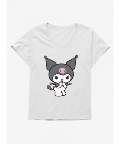 Kuromi Evil Giggle Girls T-Shirt Plus Size $8.32 T-Shirts