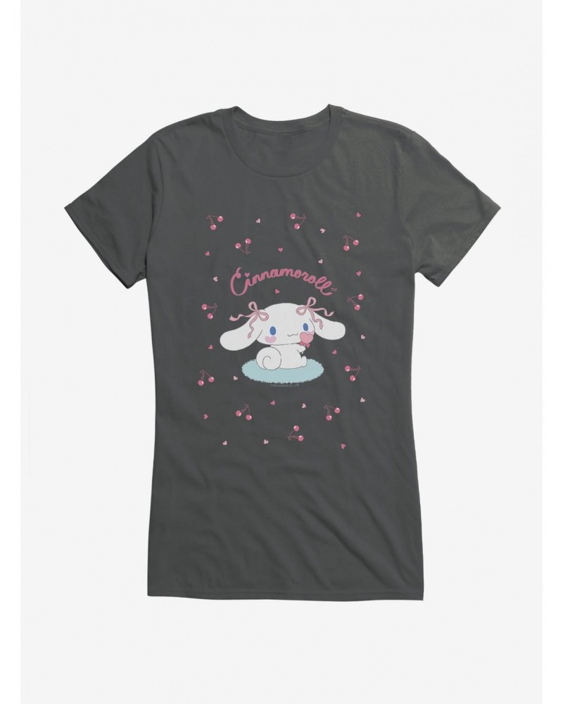 Cinnamoroll Cherry Love Girls T-Shirt $9.76 T-Shirts