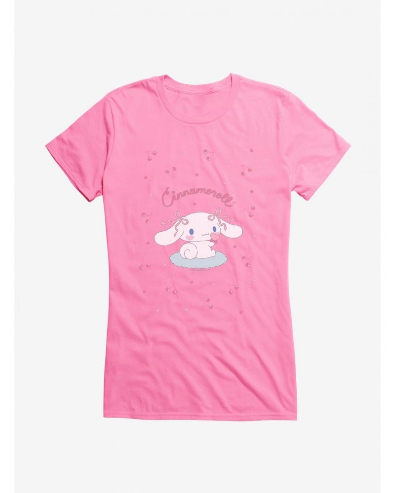 Cinnamoroll Cherry Love Girls T-Shirt $9.76 T-Shirts