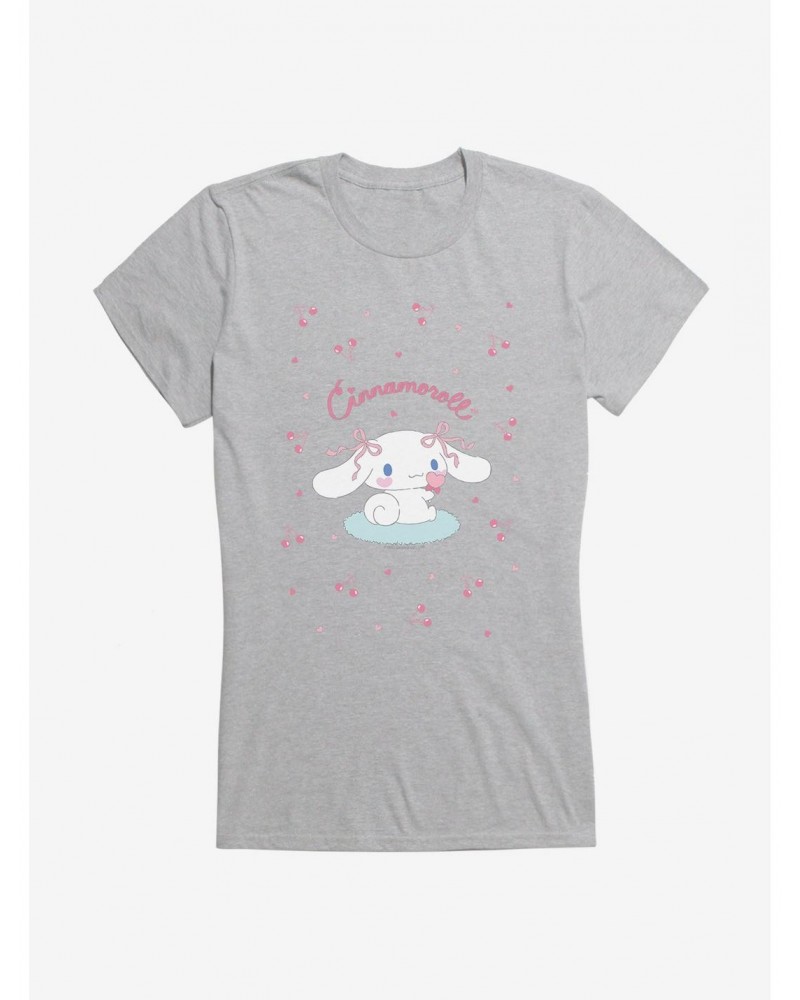 Cinnamoroll Cherry Love Girls T-Shirt $9.76 T-Shirts