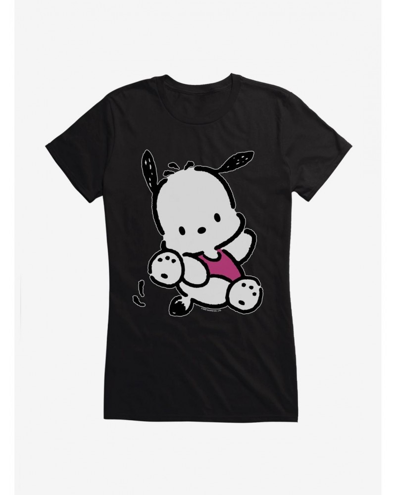 Pochacco Here For Fun Leaps Girls T-Shirt $7.17 T-Shirts