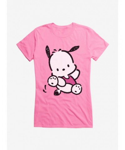 Pochacco Here For Fun Leaps Girls T-Shirt $7.17 T-Shirts