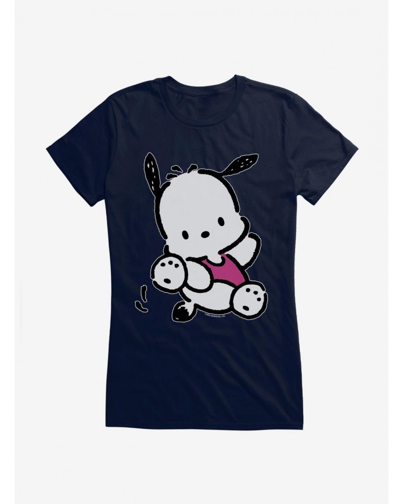 Pochacco Here For Fun Leaps Girls T-Shirt $7.17 T-Shirts