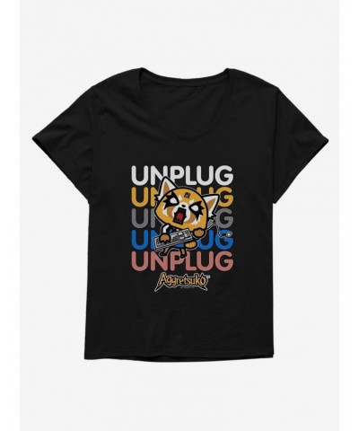 Aggretsuko Unplug Girls T-Shirt Plus Size $9.94 T-Shirts