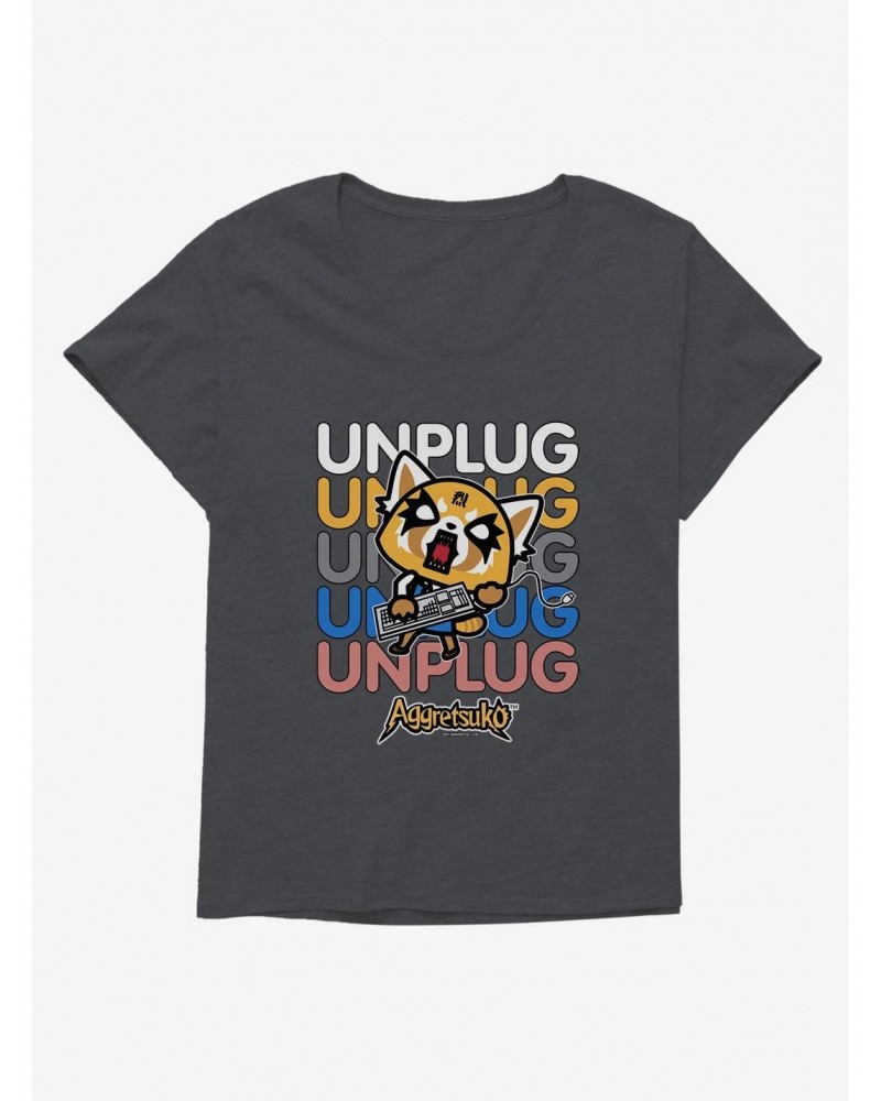 Aggretsuko Unplug Girls T-Shirt Plus Size $9.94 T-Shirts