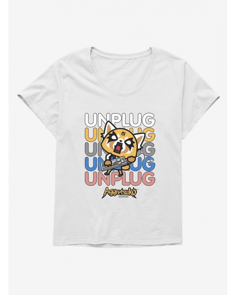 Aggretsuko Unplug Girls T-Shirt Plus Size $9.94 T-Shirts