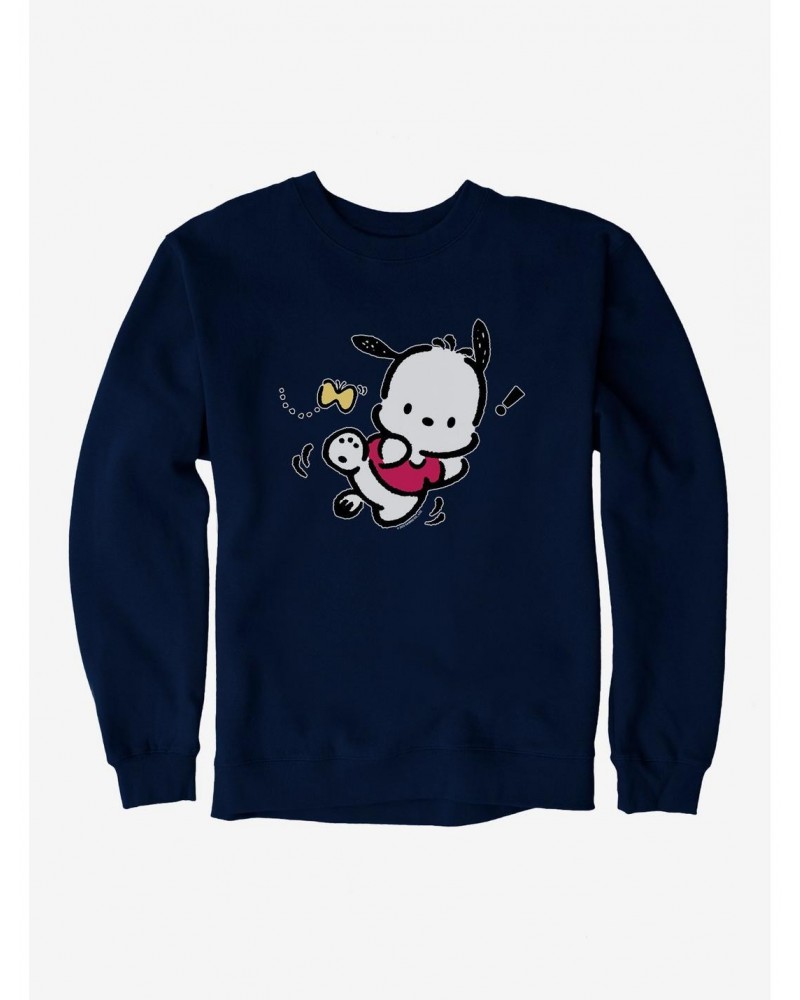 Pochacco Butterfly Chase Sweatshirt $13.58 Sweatshirts