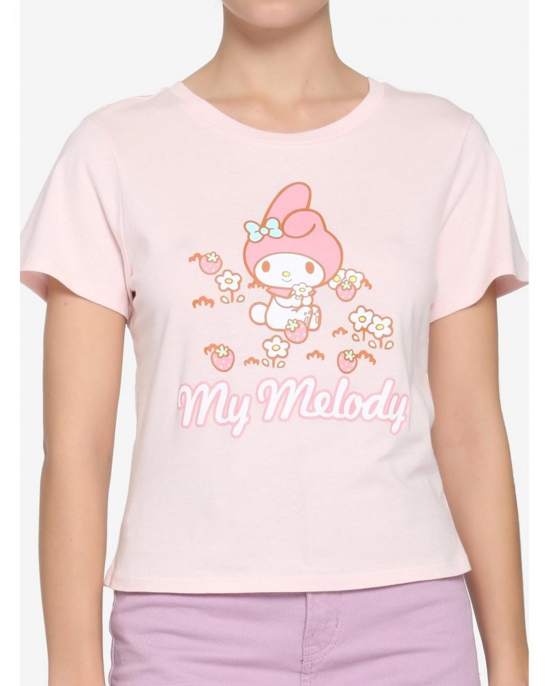 My Melody Strawberries & Flowers Girls Baby T-Shirt $10.14 T-Shirts