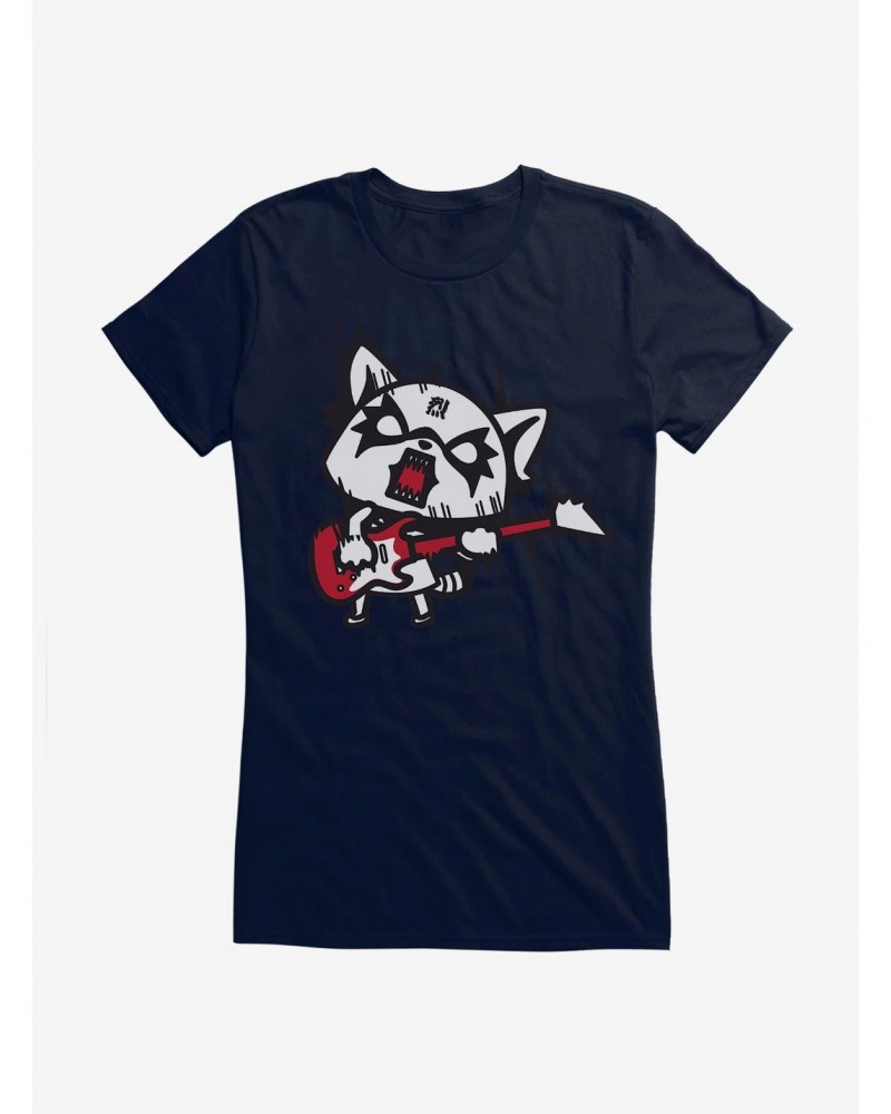 Aggretsuko Metal Hard Rock Girls T-Shirt $6.77 T-Shirts