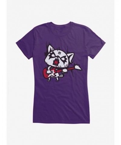 Aggretsuko Metal Hard Rock Girls T-Shirt $6.77 T-Shirts