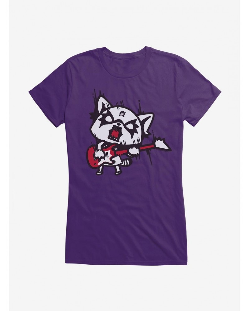 Aggretsuko Metal Hard Rock Girls T-Shirt $6.77 T-Shirts