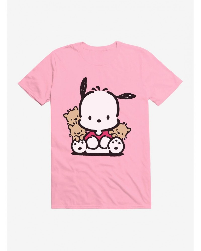 Pochacco Sitting With Friends T-Shirt $6.88 T-Shirts