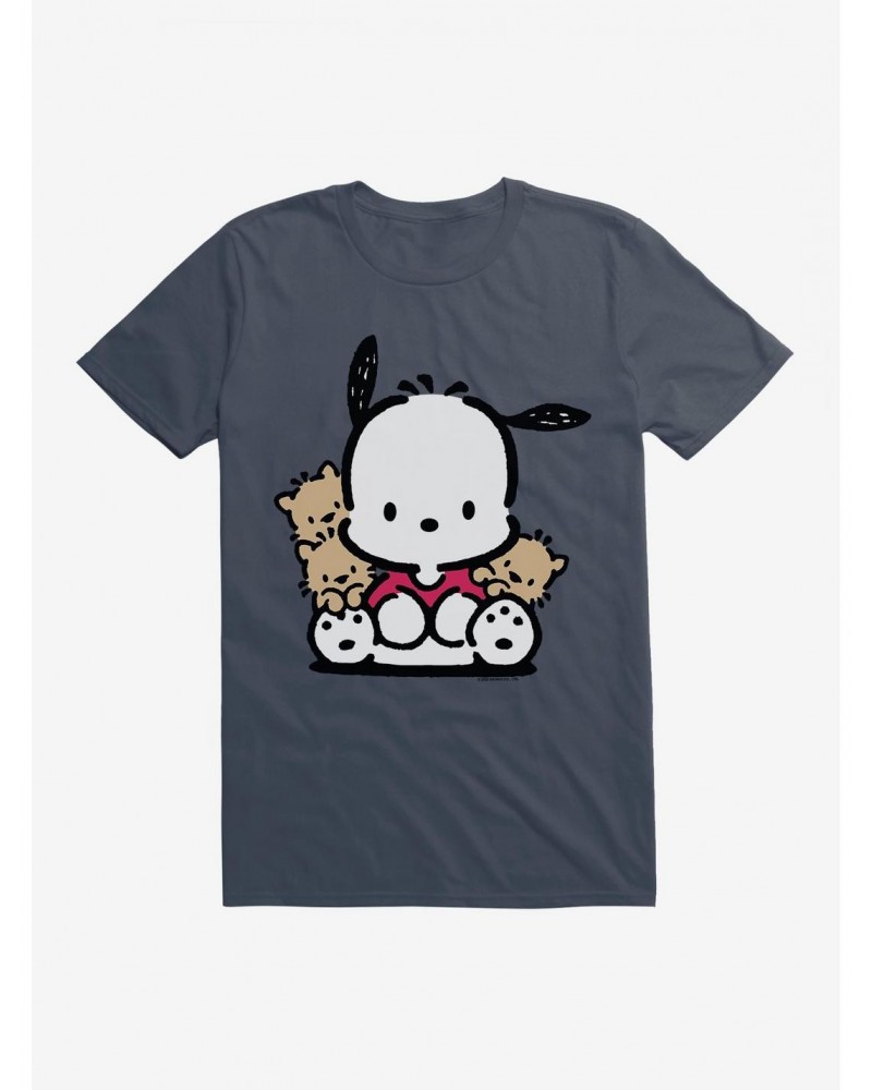 Pochacco Sitting With Friends T-Shirt $6.88 T-Shirts