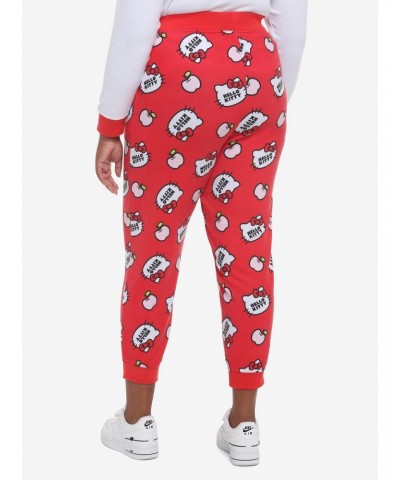 Hello Kitty Apple Girls Jogger Pajama Pants Plus Size $12.77 Pants