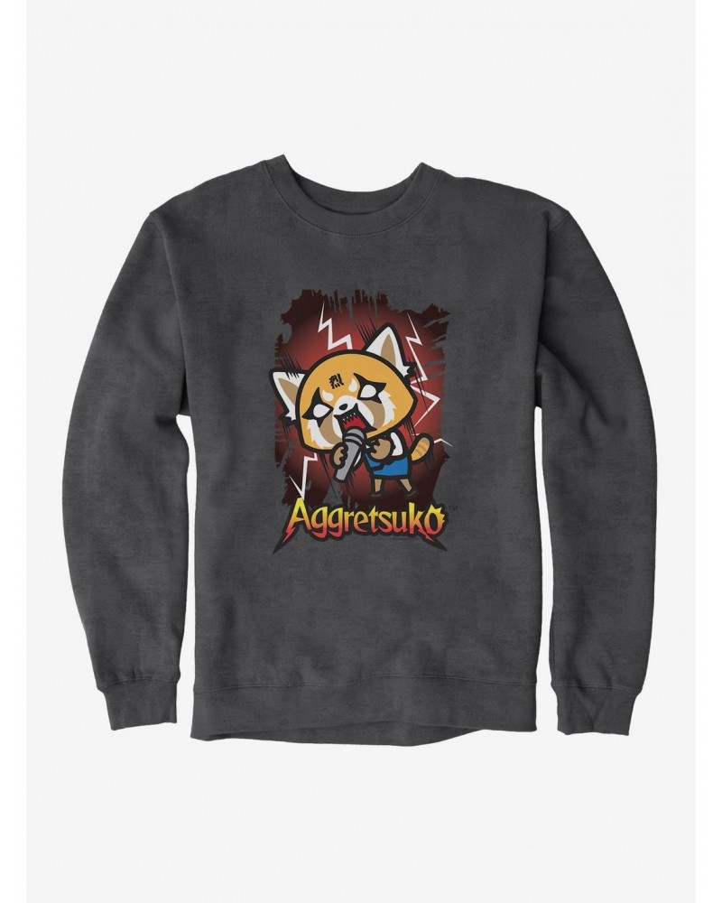 Aggretsuko Metal Rockin' Out Sweatshirt $14.17 Sweatshirts