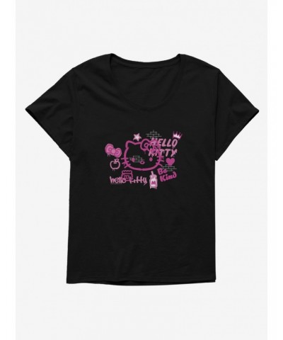 Hello Kitty Be Kind Girls T-Shirt Plus Size $11.56 T-Shirts