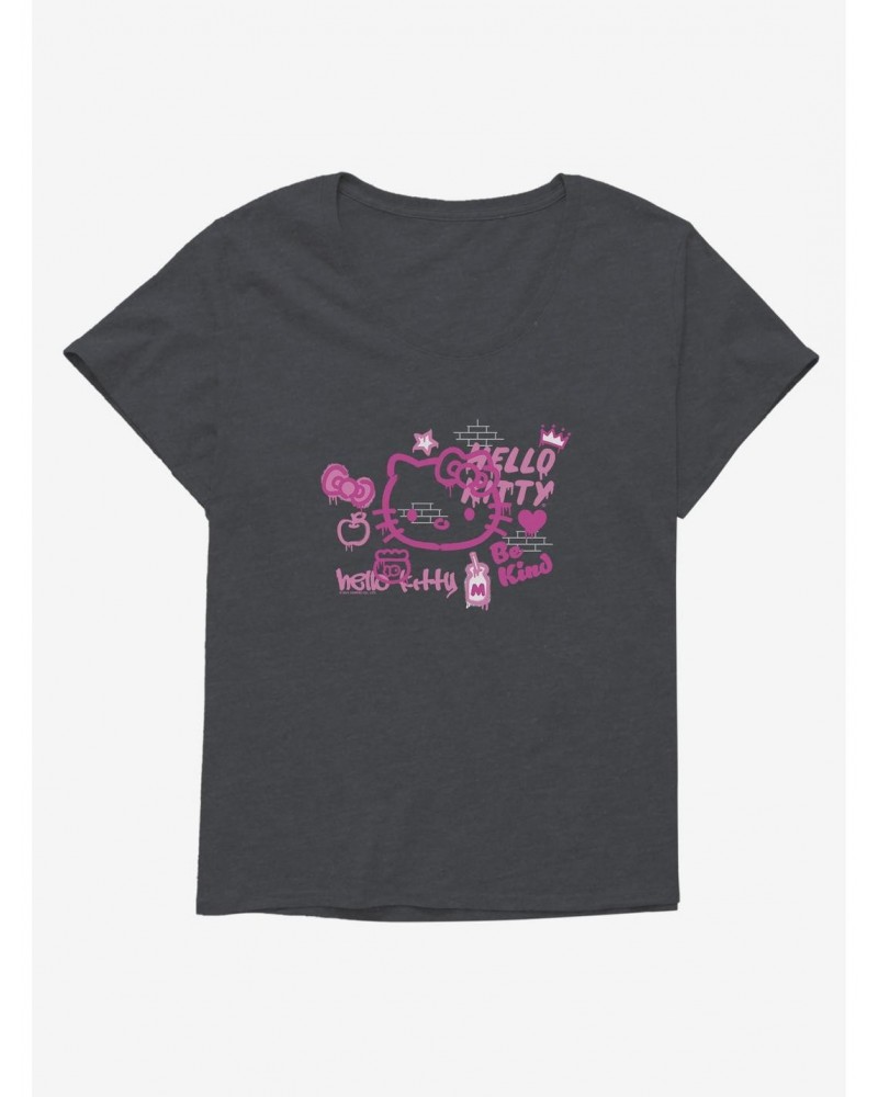 Hello Kitty Be Kind Girls T-Shirt Plus Size $11.56 T-Shirts