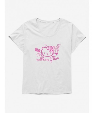 Hello Kitty Be Kind Girls T-Shirt Plus Size $11.56 T-Shirts