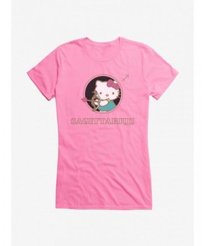 Hello Kitty Star Sign Sagittarius Stencil Girls T-Shirt $7.37 T-Shirts