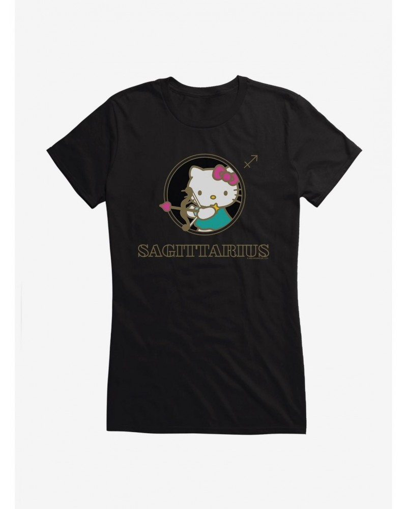 Hello Kitty Star Sign Sagittarius Stencil Girls T-Shirt $7.37 T-Shirts