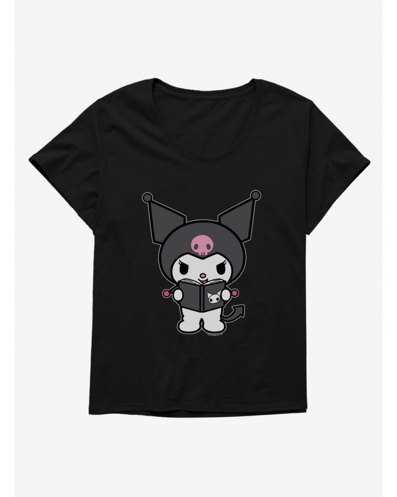 Kuromi Reading Girls T-Shirt Plus Size $9.71 T-Shirts