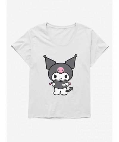 Kuromi Reading Girls T-Shirt Plus Size $9.71 T-Shirts