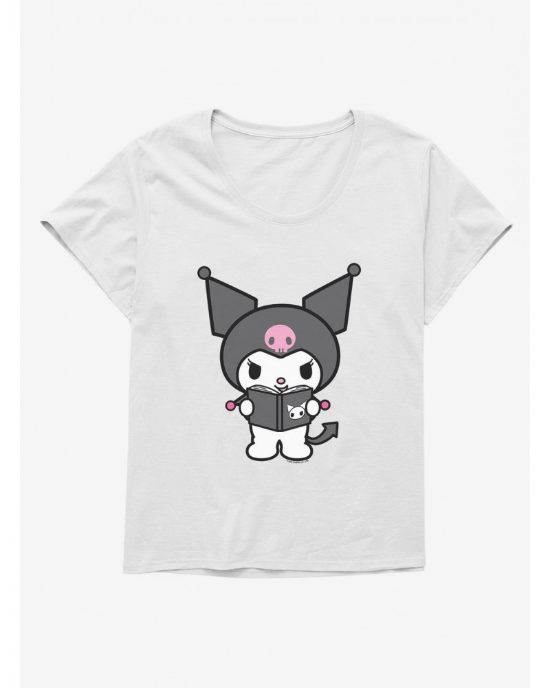 Kuromi Reading Girls T-Shirt Plus Size $9.71 T-Shirts