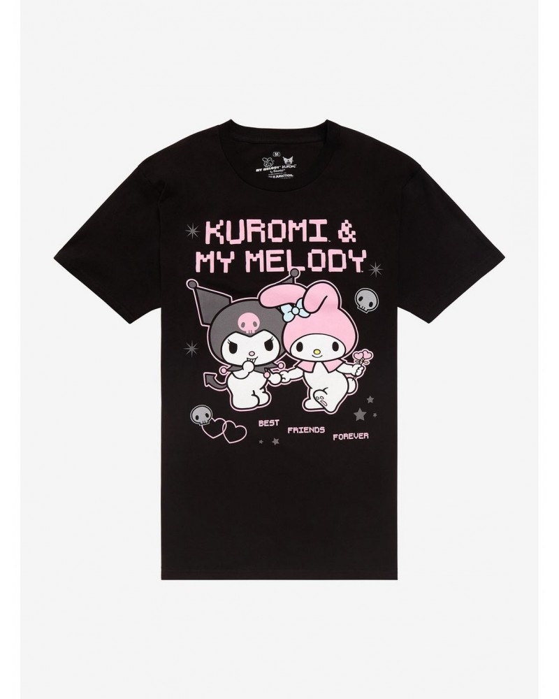 My Melody & Kuromi Scene Boyfriend Fit Girls T-Shirt $8.76 T-Shirts